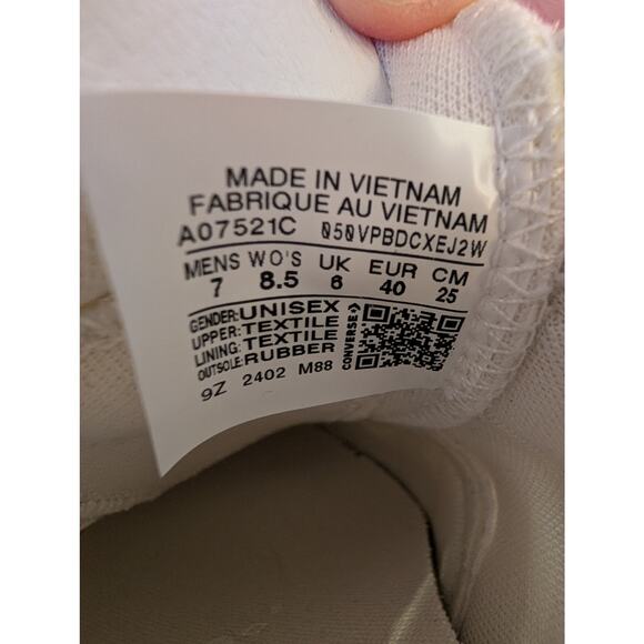 Converse Star Player 76 Low Top White Textured Sneakers - Men’s 7 / Women’s 8.5 - Picture 11 of 11